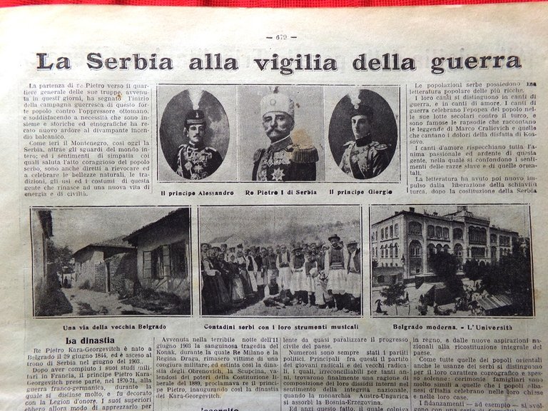 La Tribuna Illustrata 27 Ottobre 1912 Pace Italo-Turca Serbia Tripolitania …