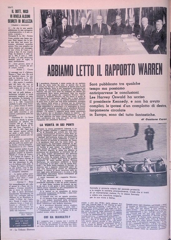 La Tribuna Illustrata 27 Settembre 1964 Monroe Babel Lee Harvey …