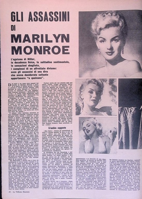 La Tribuna Illustrata 27 Settembre 1964 Monroe Babel Lee Harvey …