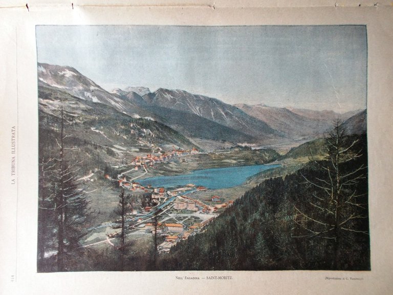 La Tribuna Illustrata 28 Agosto 1892 Engadina Saint-Moritz Livorno Vita …