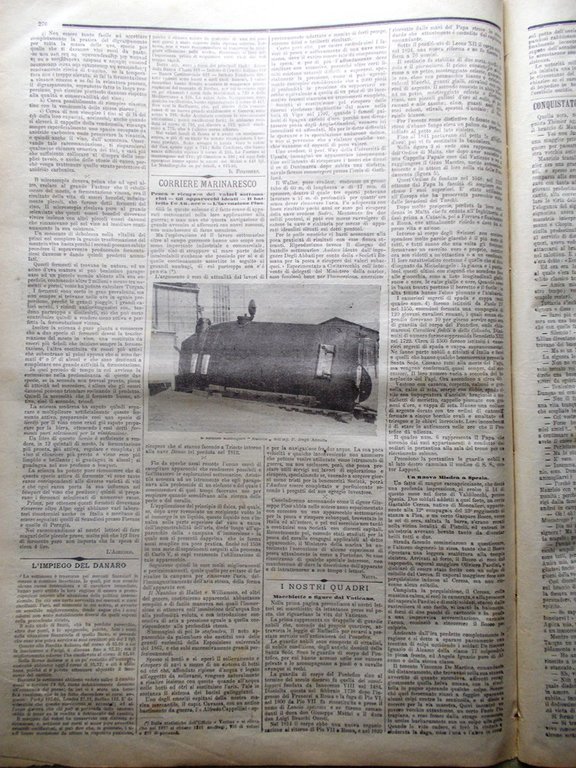 La Tribuna Illustrata 28 Agosto 1898 Figure Vaticano Martino Ceresa …