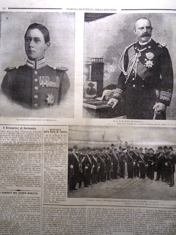 La Tribuna Illustrata 28 Aprile 1901 Kronprinz Duca Genova Feste …