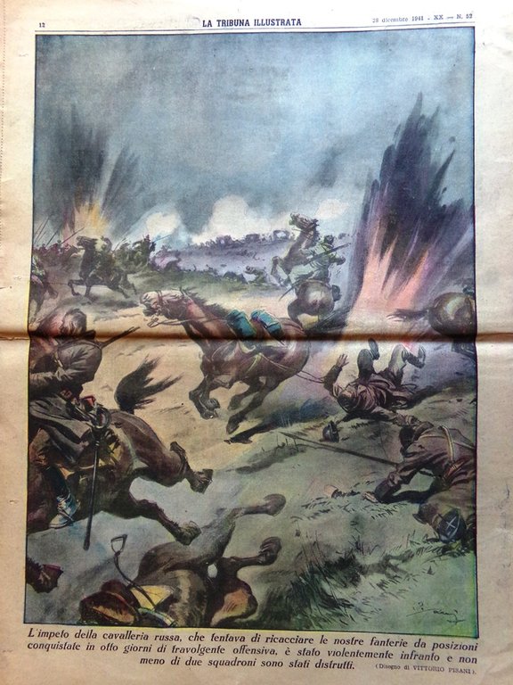 La Tribuna Illustrata 28 Dicembre 1941 WW2 Ciclismo Proiettili Umani …
