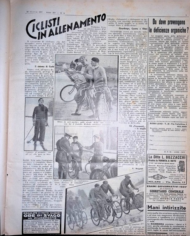 La Tribuna Illustrata 28 Febbraio 1937 Ercolano Vittorio Emanuele Rossi …