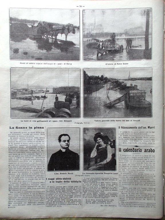 La Tribuna Illustrata 28 Gennaio 1912 Maometto II Piena Senna …