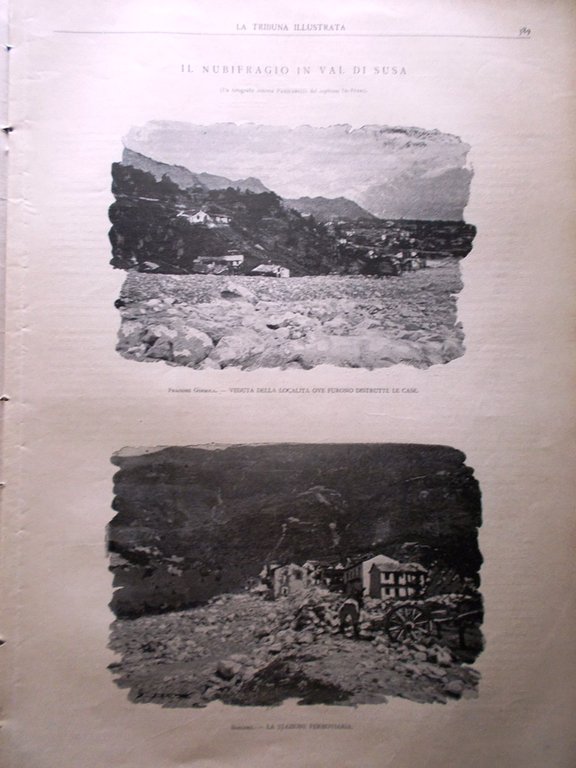 La Tribuna Illustrata 28 Giugno 1891 Nubifragio Val Susa Teatro …