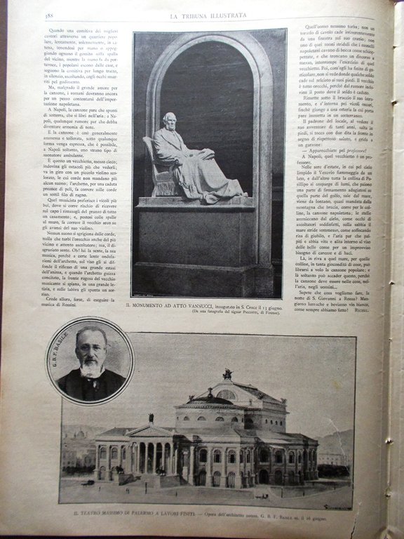 La Tribuna Illustrata 28 Giugno 1891 Nubifragio Val Susa Teatro …