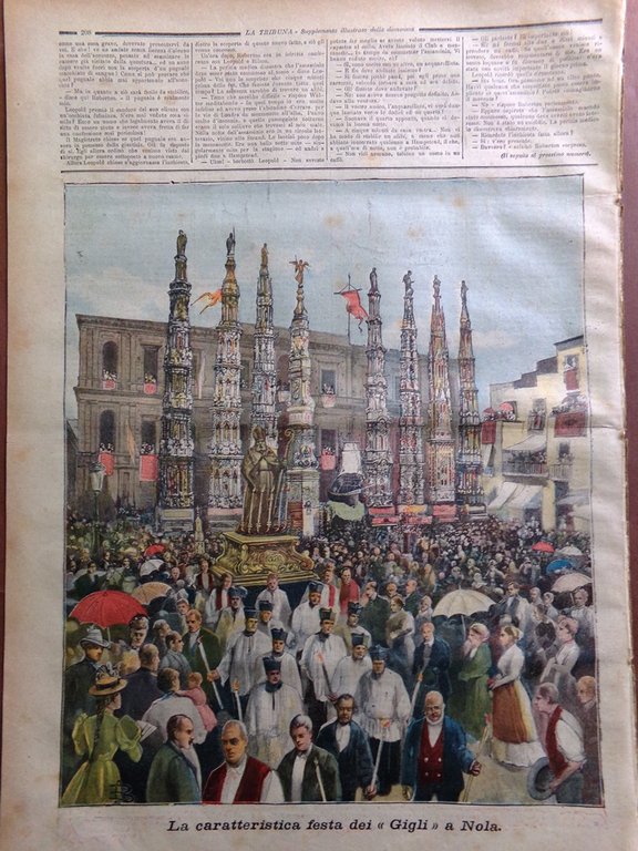 La Tribuna Illustrata 28 Giugno 1896 Monumento Milano Rosa Festa …