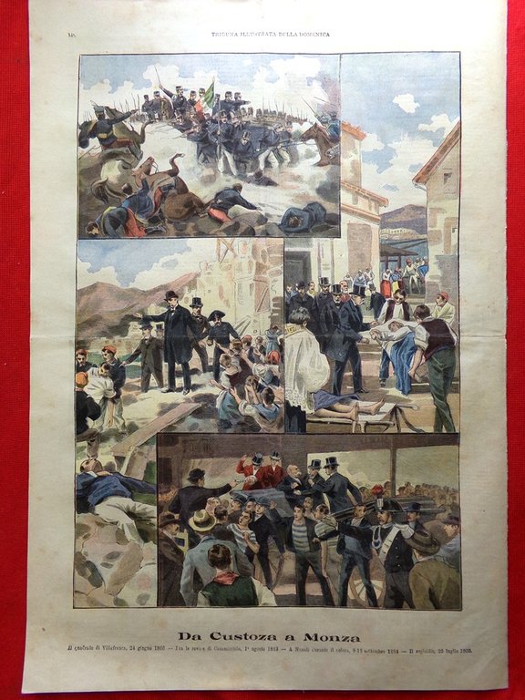 La Tribuna Illustrata 28 Luglio 1901 Custoza Monza Ritratto Re …