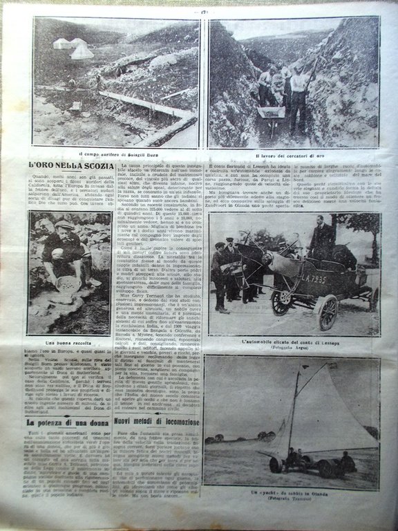 La Tribuna Illustrata 28 Luglio 1912 California Oro Scozia Dirigibile …