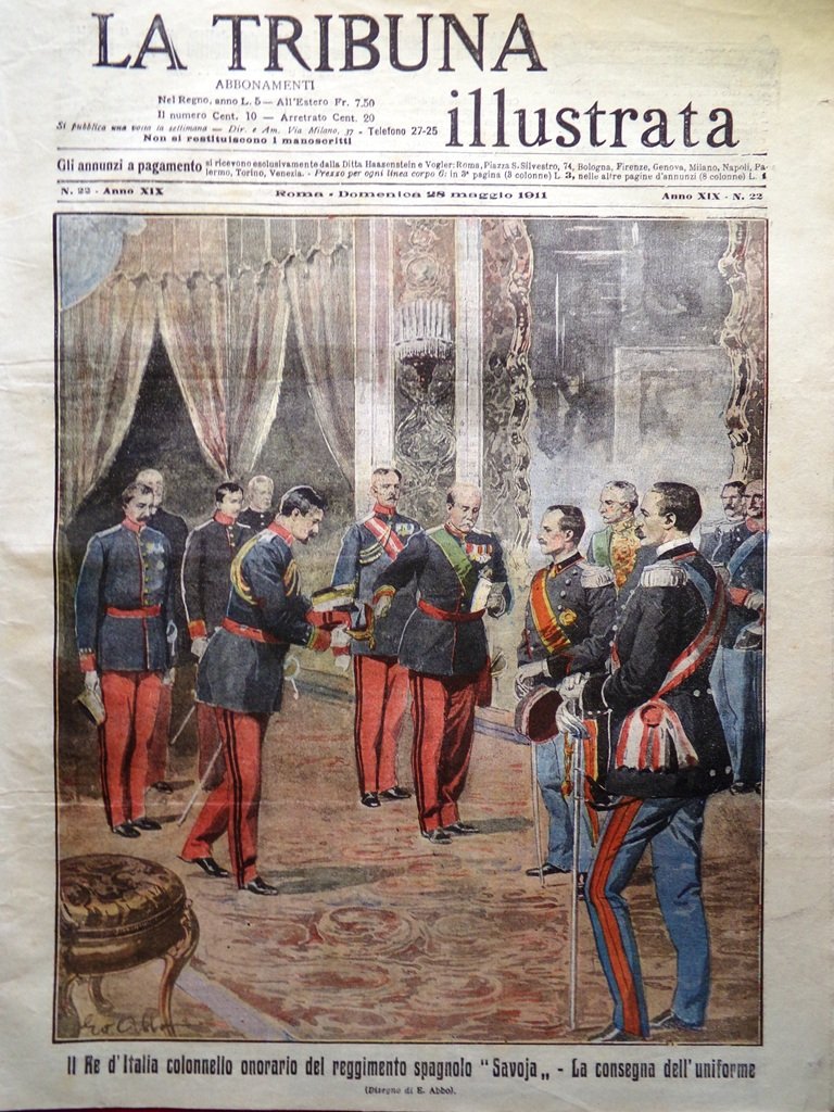 La Tribuna Illustrata 28 Maggio 1911 Scioperi Roma Targa Florio …