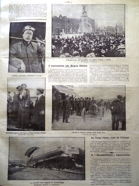 La Tribuna Illustrata 28 Maggio 1911 Scioperi Roma Targa Florio …