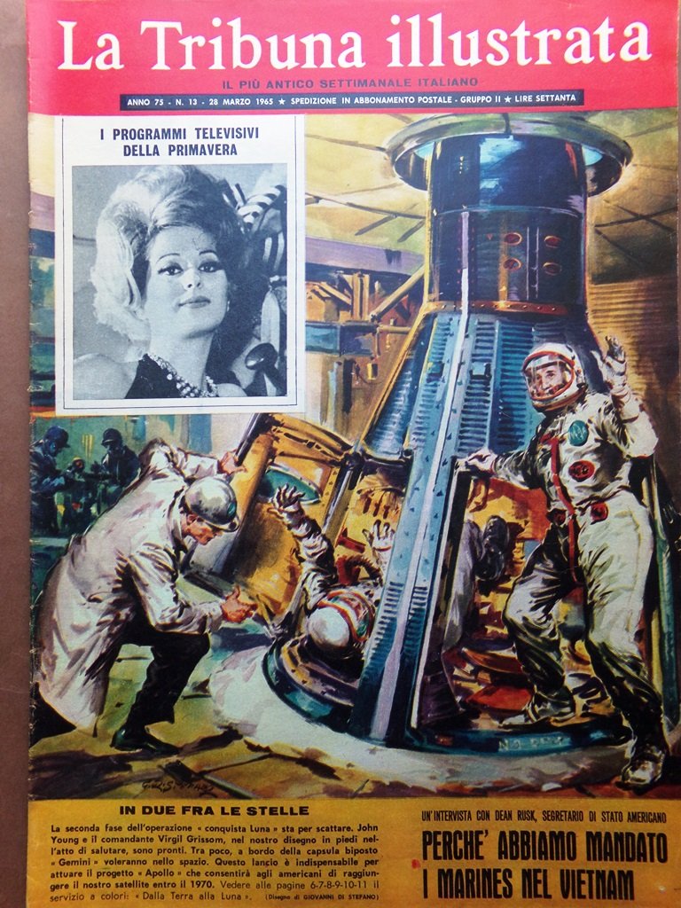 La Tribuna Illustrata 28 Marzo 1965 Gemini Luna Orione Giustizia …