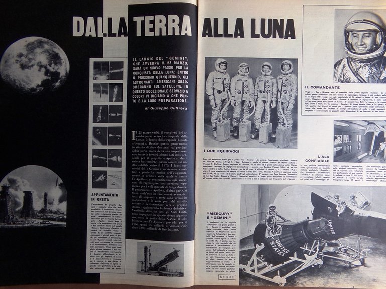 La Tribuna Illustrata 28 Marzo 1965 Gemini Luna Orione Giustizia …