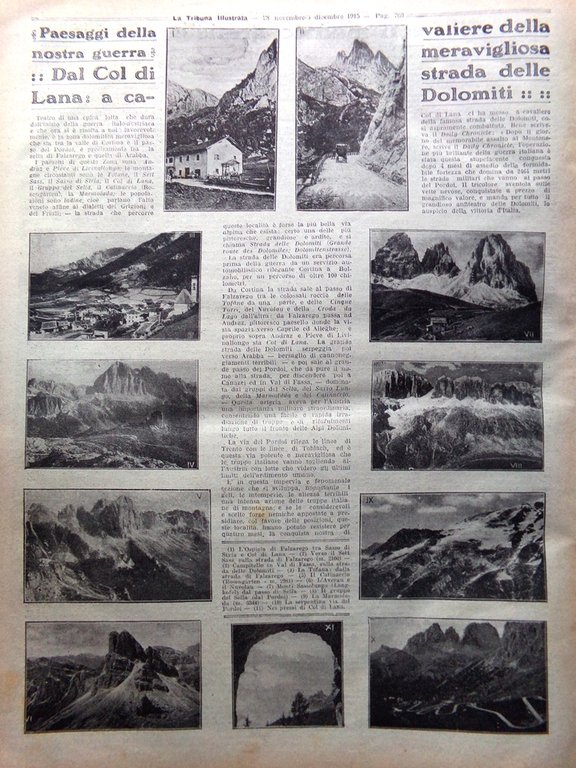 La Tribuna Illustrata 28 Novembre 1915 WW1 Reclame Col di … | Immagine Gallery 2