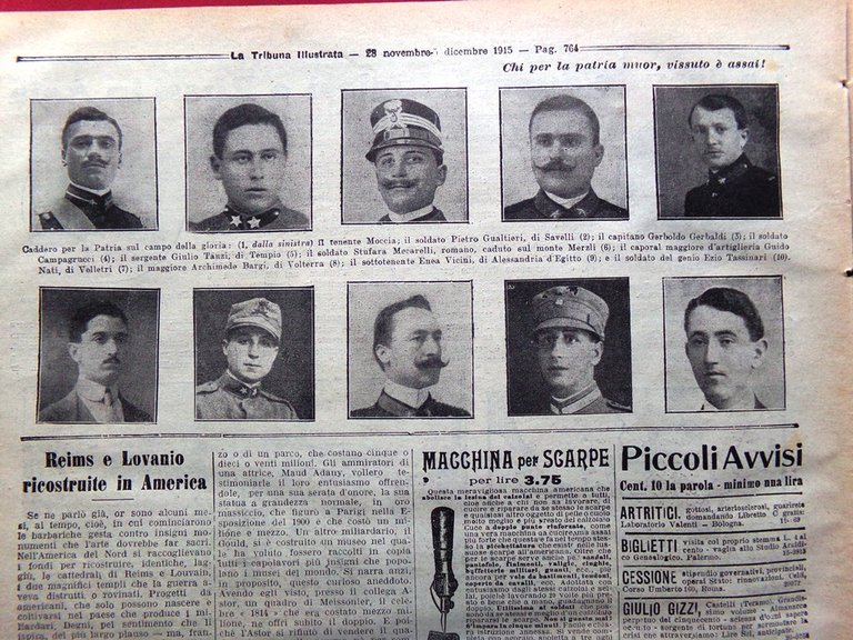 La Tribuna Illustrata 28 Novembre 1915 WW1 Reclame Col di … | Immagine Gallery 4