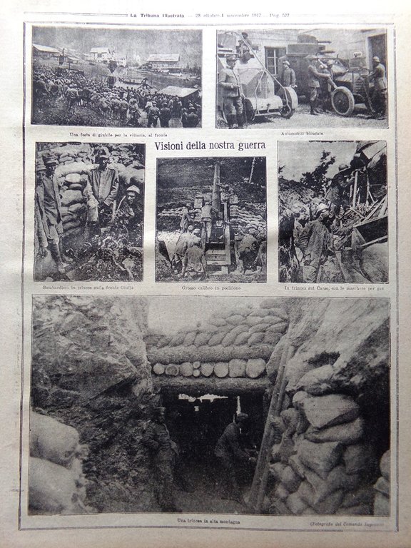La Tribuna Illustrata 28 Ottobre 1917 WW1 Giulio Laureati Spionaggio … | Immagine Gallery 2