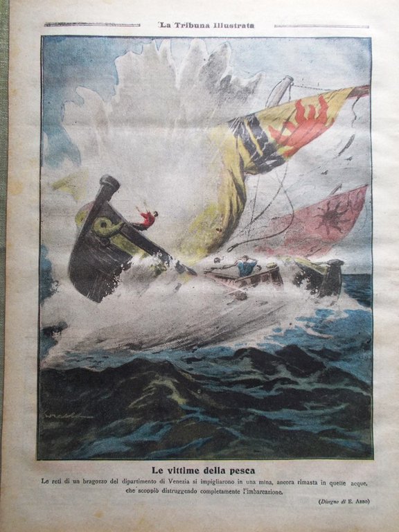 La Tribuna Illustrata 29 Agosto 1920 Ombrelli Curlandia Colonia Nettuno …