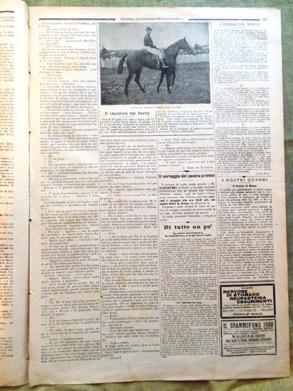 La Tribuna Illustrata 29 Aprile 1900 Natale Roma Esposizione Parigi …