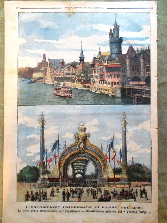 La Tribuna Illustrata 29 Aprile 1900 Natale Roma Esposizione Parigi …