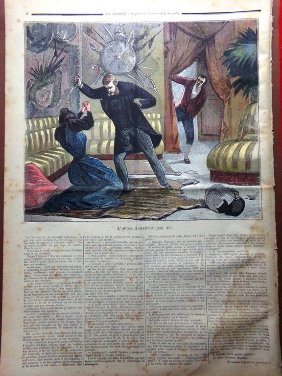La Tribuna Illustrata 29 Gennaio 1893 Disastro Stretto Messina Crisi …