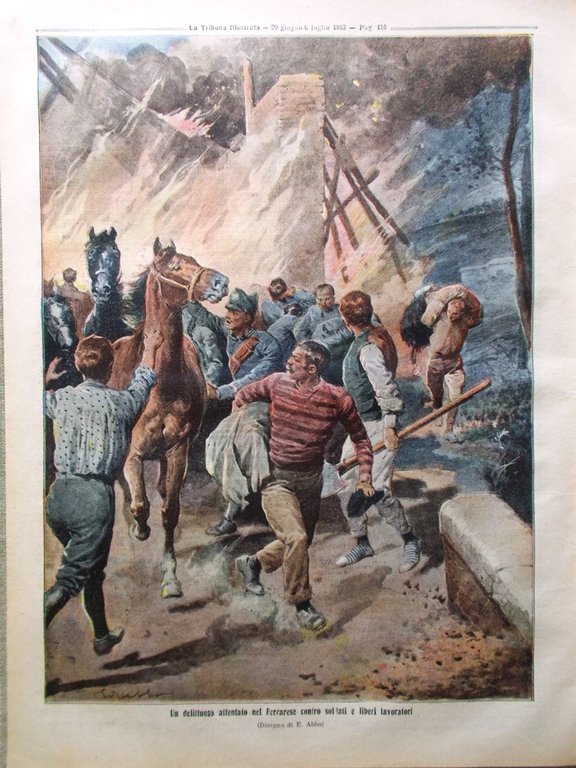 La Tribuna Illustrata 29 Giugno 1913 Monumenti Parigi Metro Napoli …