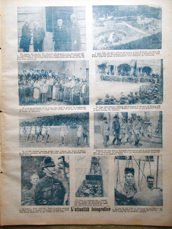 La Tribuna Illustrata 29 Giugno 1919 Helgoland New York Wilson …