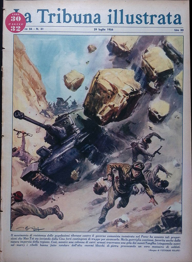 La Tribuna Illustrata 29 Luglio 1956 Tibet Cina Marilyn Laine …