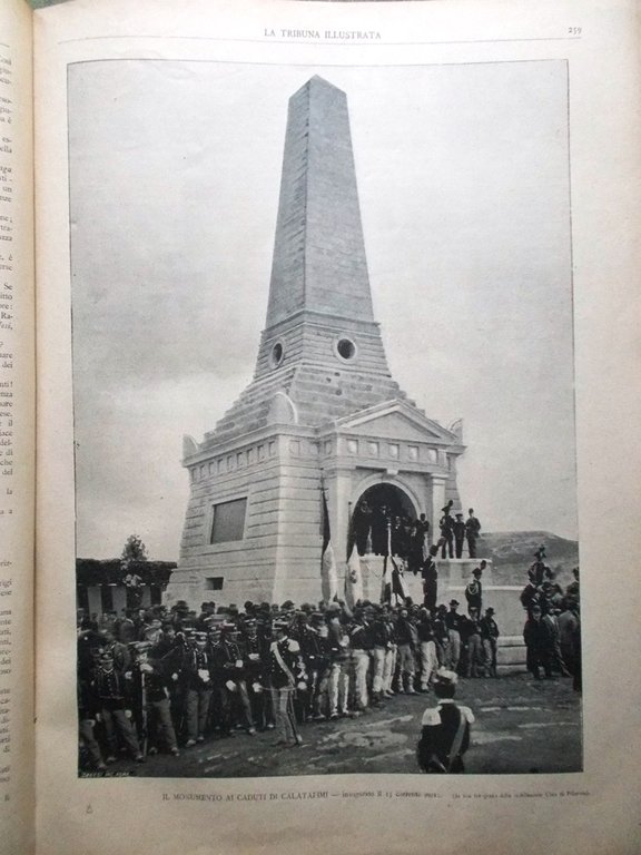 La Tribuna Illustrata 29 Maggio 1892 Cialdini Monumento Calatafimi Villa …