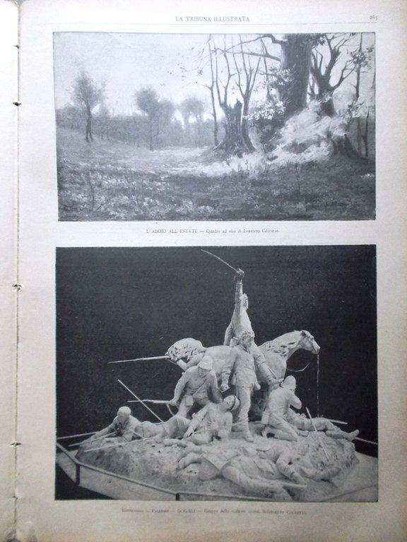 La Tribuna Illustrata 29 Maggio 1892 Cialdini Monumento Calatafimi Villa …