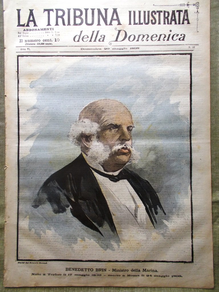 La Tribuna Illustrata 29 Maggio 1898 Brin William Gladstone Dussaud …