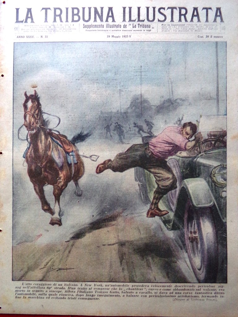 La Tribuna Illustrata 29 Maggio 1927 Lindbergh Turati Croce al …