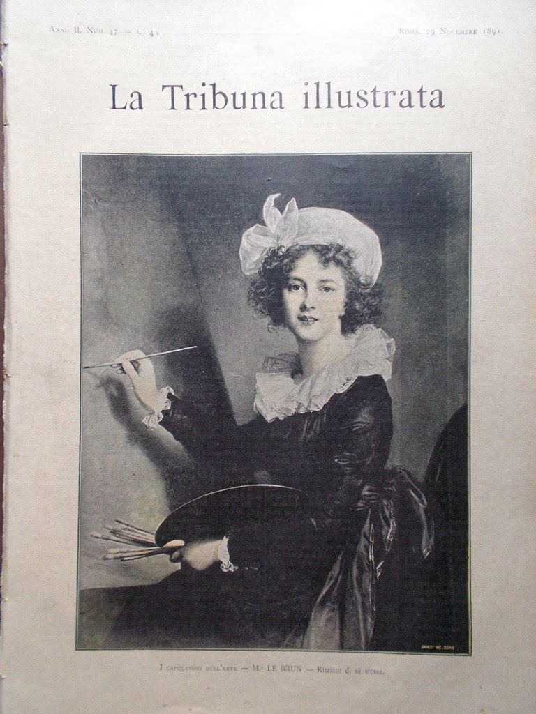 La Tribuna Illustrata 29 Novembre 1891 Le Brun Esposizione Palermo …