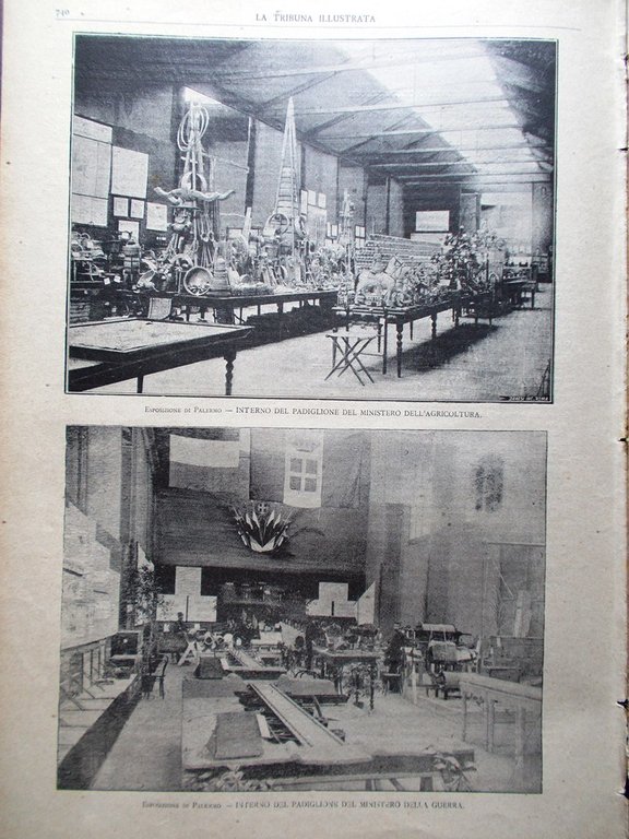 La Tribuna Illustrata 29 Novembre 1891 Le Brun Esposizione Palermo …