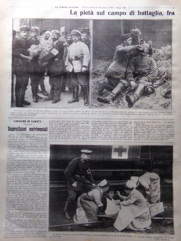 La Tribuna Illustrata 29 Novembre 1914 WW1 Battaglia Argonne Roberts …