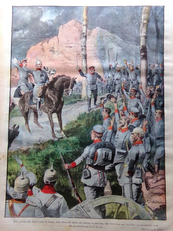 La Tribuna Illustrata 29 Novembre 1914 WW1 Battaglia Argonne Roberts …
