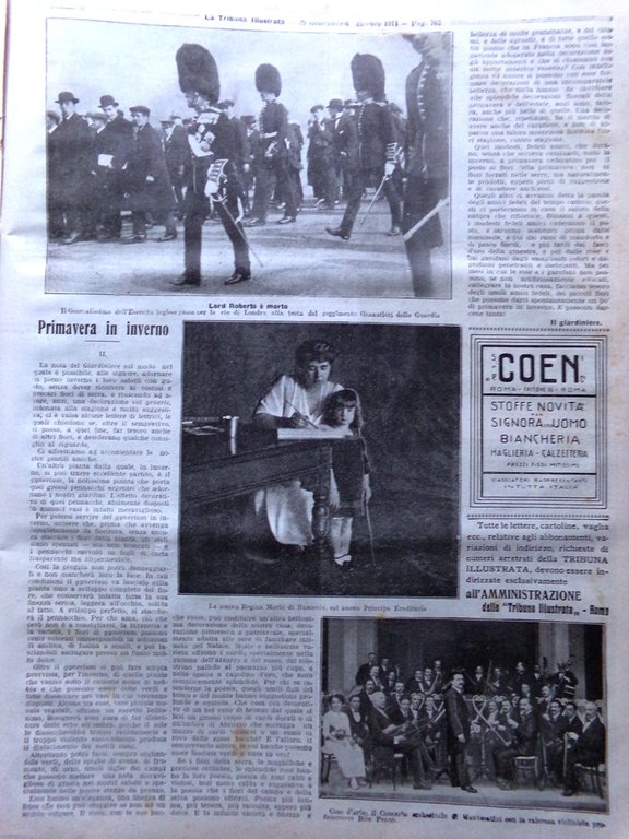 La Tribuna Illustrata 29 Novembre 1914 WW1 Battaglia Argonne Roberts …