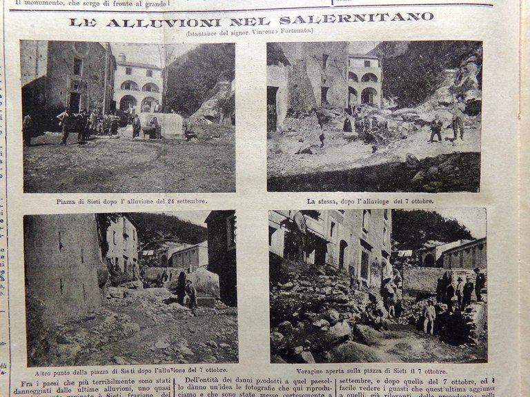 La Tribuna Illustrata 29 Ottobre 1899 Alluvioni Salernitano Sieti Festa …