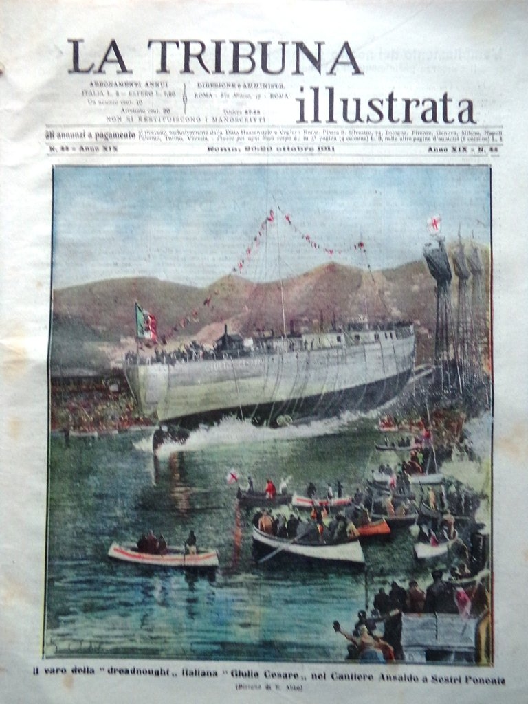 La Tribuna Illustrata 29 Ottobre 1911 Varo Giulio Cesare Tripoli …