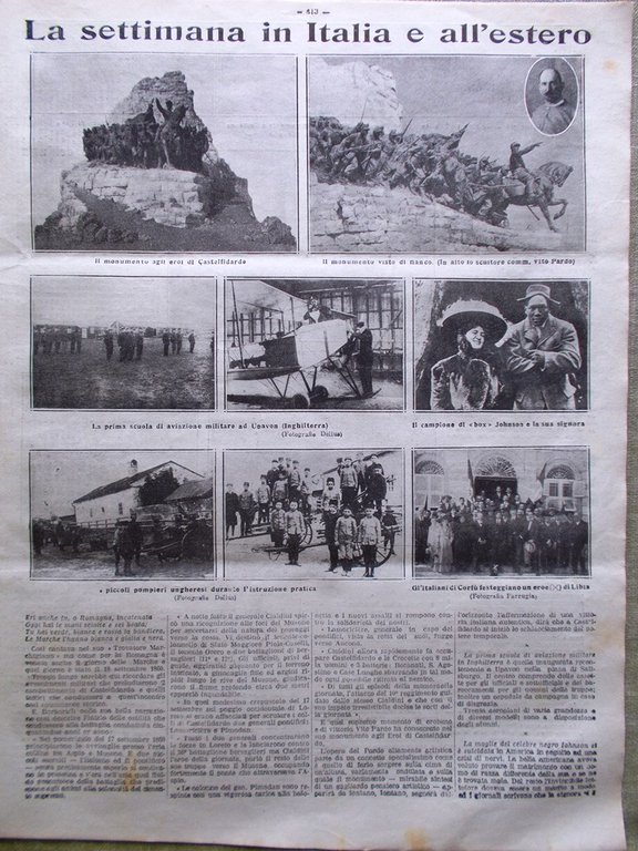 La Tribuna Illustrata 29 Settembre 1912 Valle Elsa Legagneux Derna …