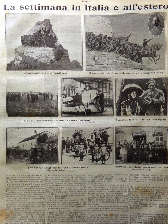 La Tribuna Illustrata 29 Settembre 1912 Valle Elsa Legagneux Derna …