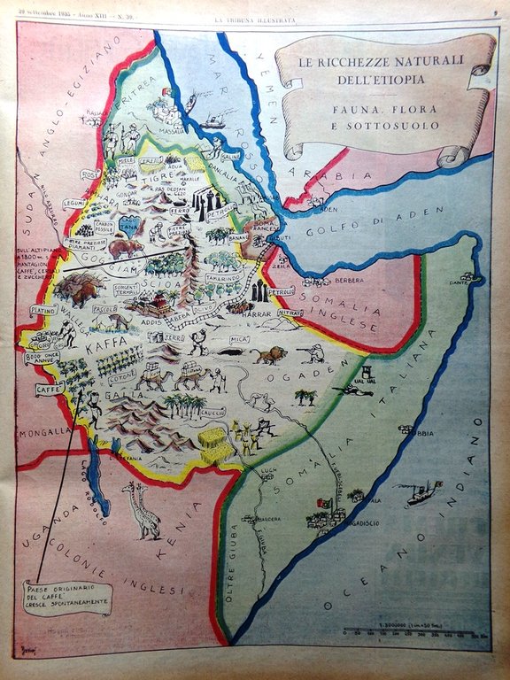 La Tribuna Illustrata 29 Settembre 1935 Ricchezze Etiopia Oriente Garbo …