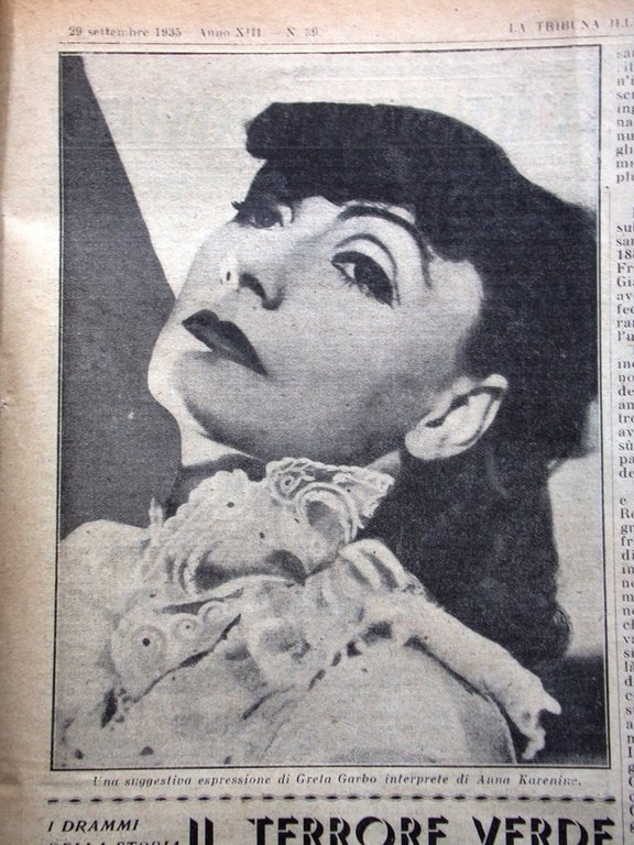 La Tribuna Illustrata 29 Settembre 1935 Ricchezze Etiopia Oriente Garbo …