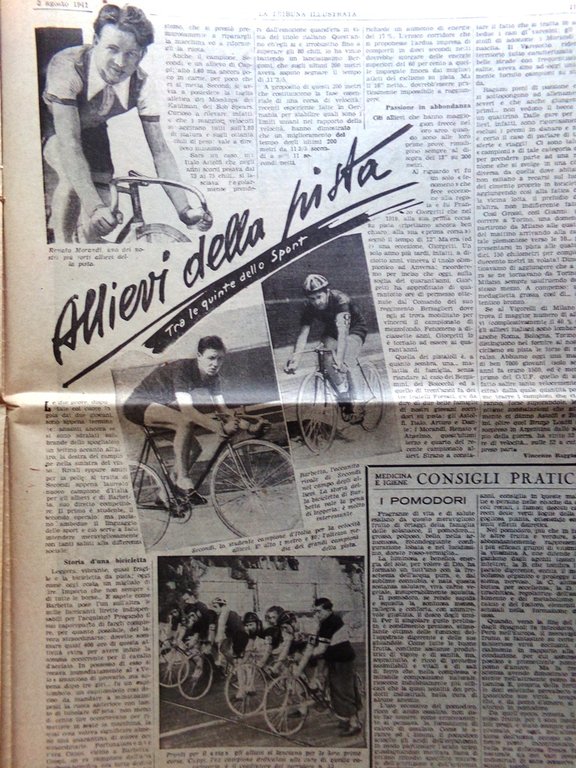La Tribuna Illustrata 3 Agosto 1941 WW2 Cinema Giapponese Ciclismo …