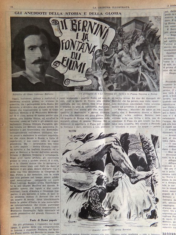 La Tribuna Illustrata 3 Febbraio 1935 Aviazione Bernini Titoli Azioni …