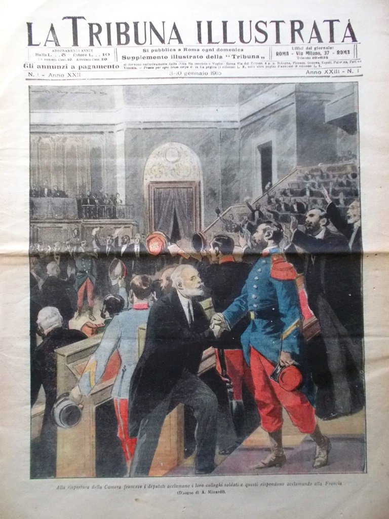 La Tribuna Illustrata 3 Gennaio 1915 WW1 Cartapesta Lecce Natale … | Immagine principale