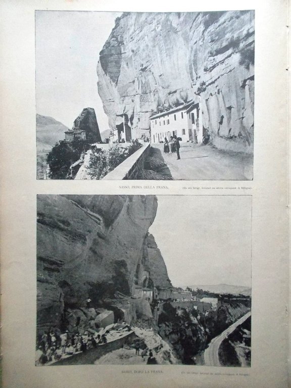 La Tribuna Illustrata 3 luglio 1892 Frana del Sasso Eritrea …