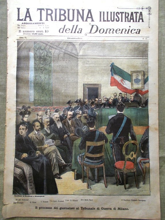 La Tribuna Illustrata 3 Luglio 1898 Giornalisti Processo Mistificatori Carrara | Immagine Gallery 1