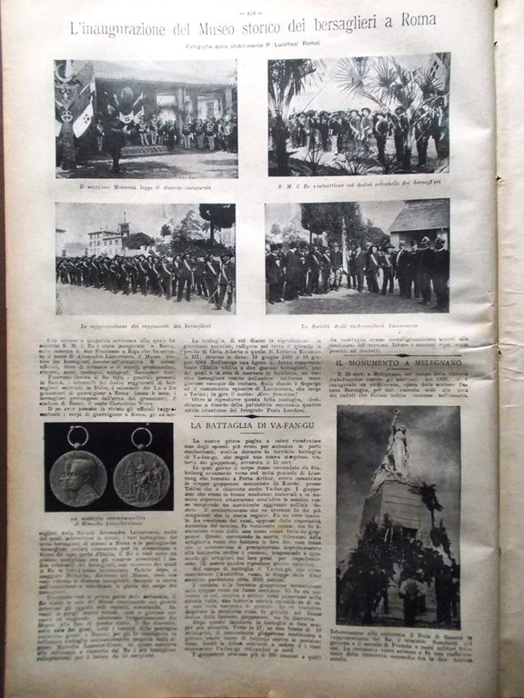 La Tribuna Illustrata 3 Luglio 1904 Macedonia Museo Bersaglieri Soleto …