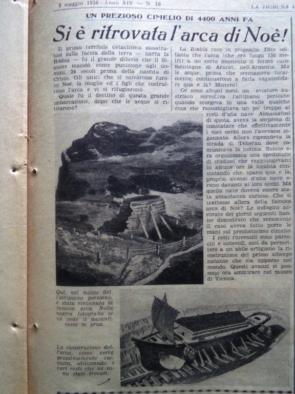 La Tribuna Illustrata 3 Maggio 1936 Arca Noè Addis Abeba …